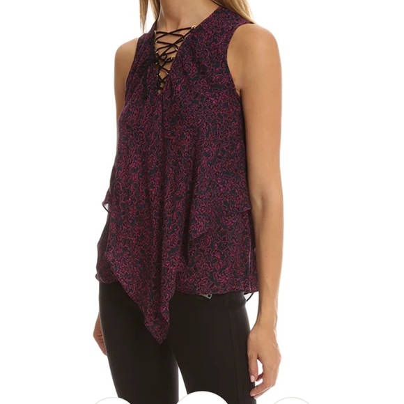 10 Crosby V-Neck Handkerchief Tank - Picture 2 of 5